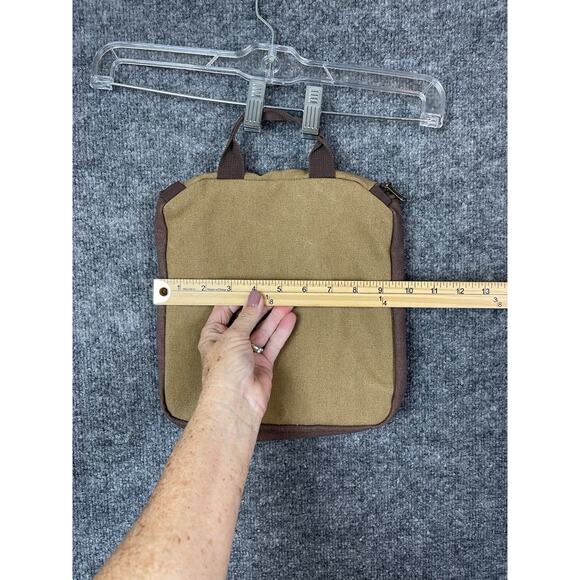 Duck Unlimited Men's Canvas Hanging Toiletry Bag Camel and Brown - Picture 6 of 12